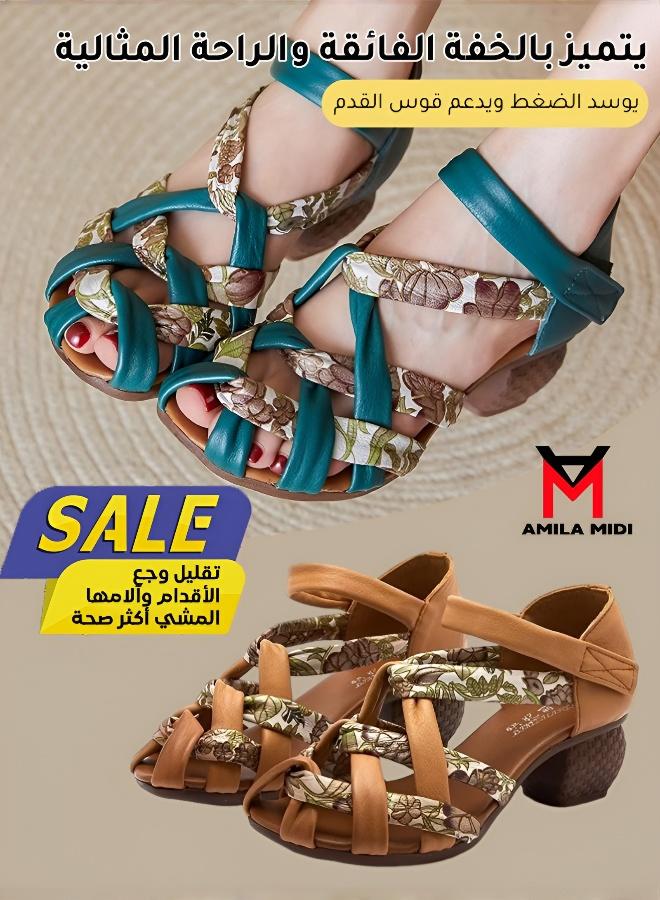 صندل كاجوال عصري بكعب عالٍ وسطح ناعم - Image 2